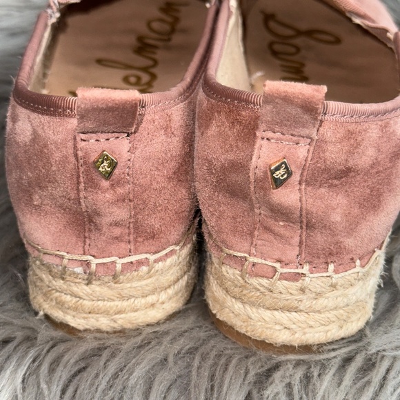 EUC Sam Edelman Carrin Suede Platform Espadrille Flats Dusty Rose Size 8 - Picture 7 of 10